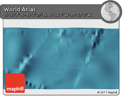 Satellite 3D Map of the Area around 15° 48' 18" N, 76° 25' 30" W
