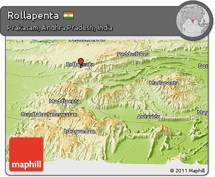 Physical Panoramic Map of Rollapenta