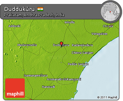 Physical 3D Map of Duddukūru