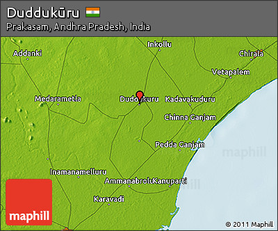 Physical 3D Map of Duddukūru