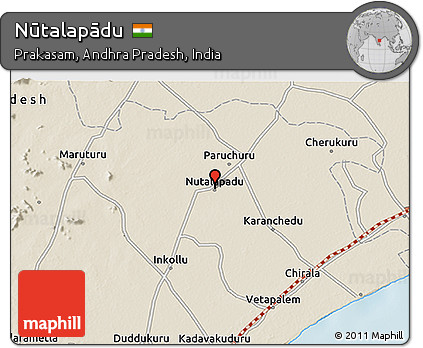 Shaded Relief 3D Map of Nūtalapādu
