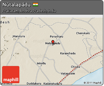 Shaded Relief 3D Map of Nūtalapādu