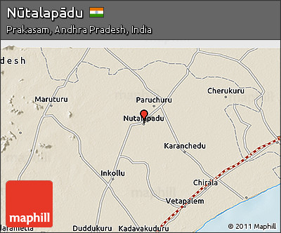 Shaded Relief 3D Map of Nūtalapādu