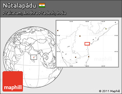 Blank Location Map of Nūtalapādu