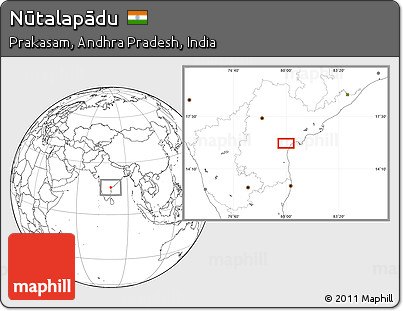 Blank Location Map of Nūtalapādu