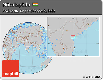 Gray Location Map of Nūtalapādu