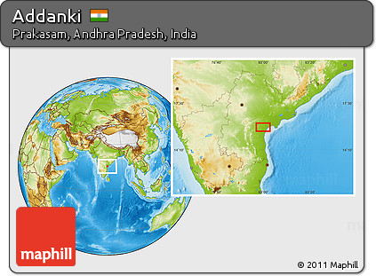 Physical Location Map of Addanki