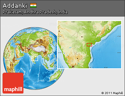 Physical Location Map of Addanki