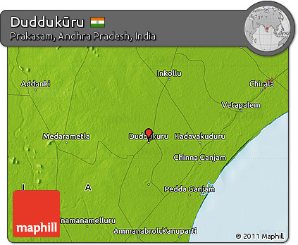 Physical Map of Duddukūru
