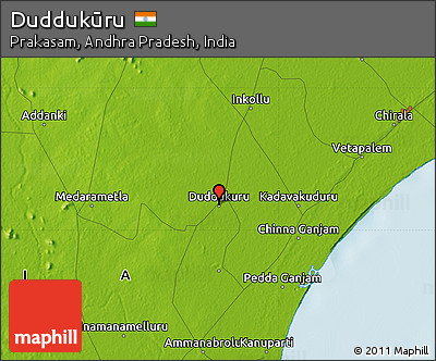 Physical Map of Duddukūru