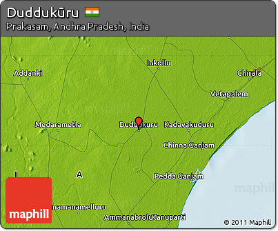 Physical Map of Duddukūru