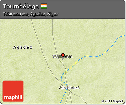 Physical 3D Map of Toumbélaga