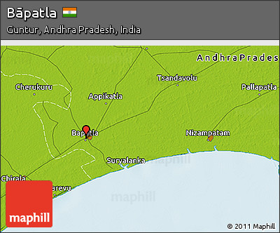 Physical 3D Map of Bāpatla