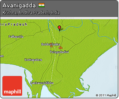 Physical 3D Map of Avanigadda