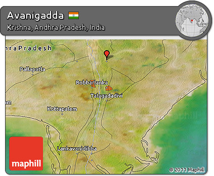 Satellite 3D Map of Avanigadda