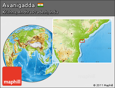 Physical Location Map of Avanigadda