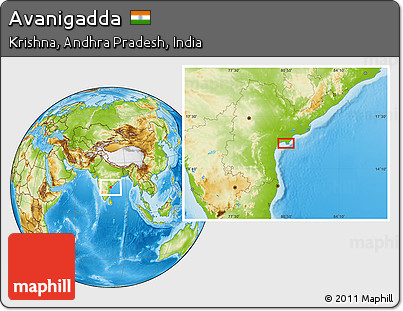 Physical Location Map of Avanigadda