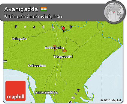 Physical Map of Avanigadda