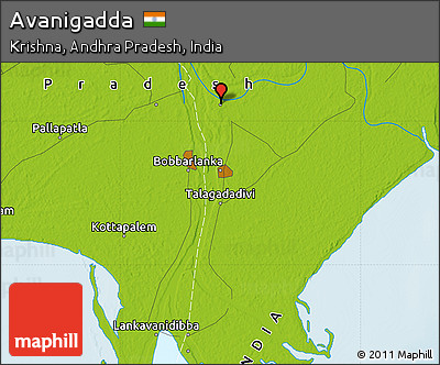 Physical Map of Avanigadda