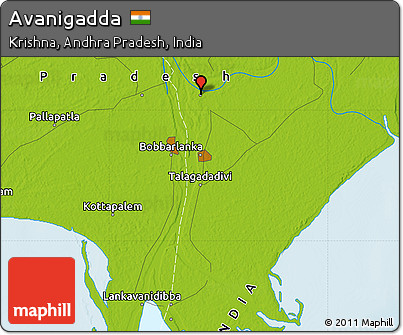 Physical Map of Avanigadda