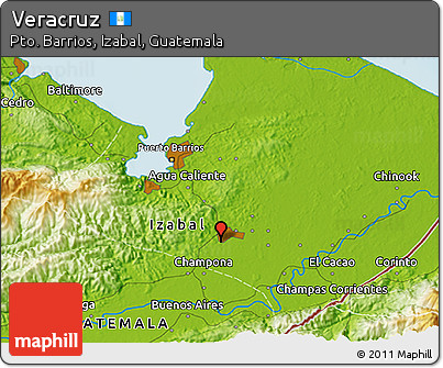 Physical 3D Map of Veracruz