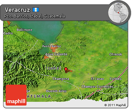 Satellite 3D Map of Veracruz