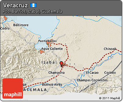 Shaded Relief 3D Map of Veracruz