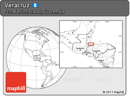 Blank Location Map of Veracruz