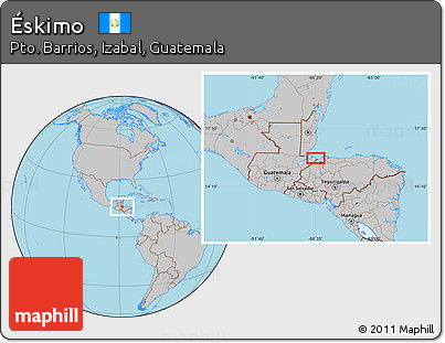 Gray Location Map of Éskimo