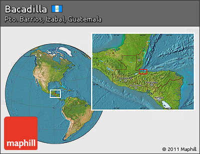 Satellite Location Map of Bacadilla