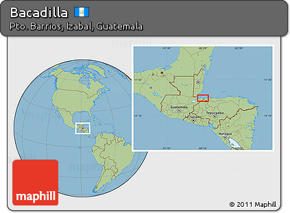 Savanna Style Location Map of Bacadilla