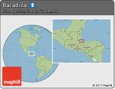 Savanna Style Location Map of Bacadilla