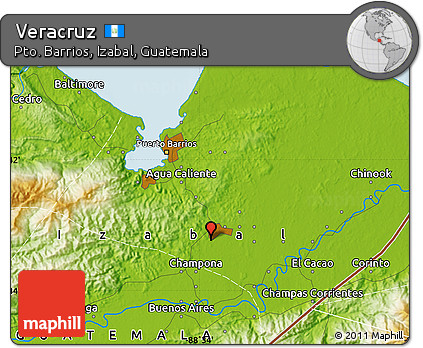 Physical Map of Veracruz