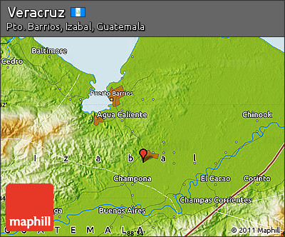 Physical Map of Veracruz