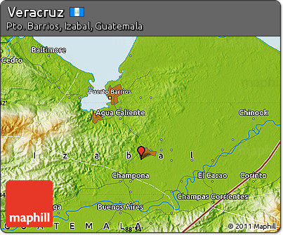 Physical Map of Veracruz