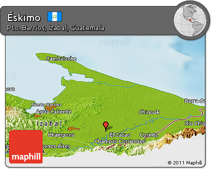 Physical Panoramic Map of Éskimo