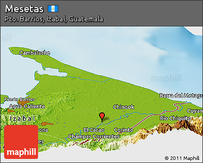 Physical Panoramic Map of Mesetas