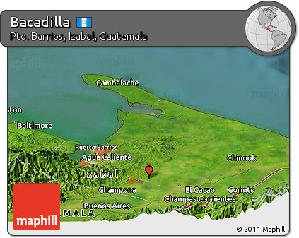 Satellite Panoramic Map of Bacadilla