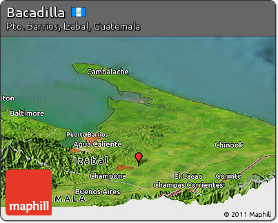 Satellite Panoramic Map of Bacadilla