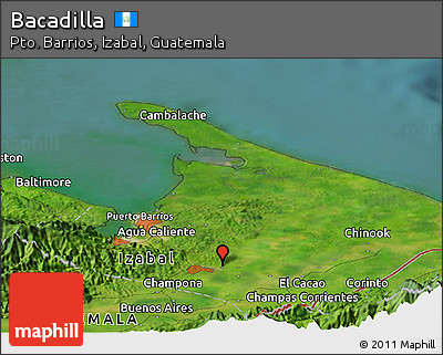 Satellite Panoramic Map of Bacadilla