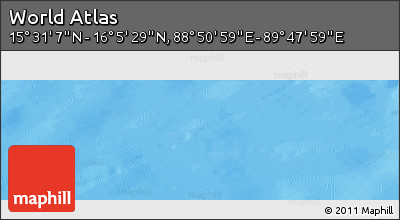 Physical Panoramic Map of the Area around 15° 48' 18" N, 89° 19' 29" E