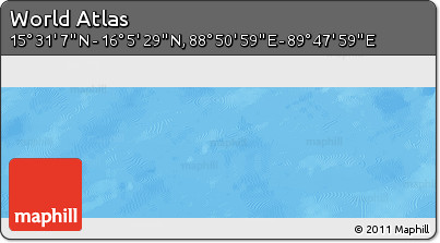 Physical Panoramic Map of the Area around 15° 48' 18" N, 89° 19' 29" E