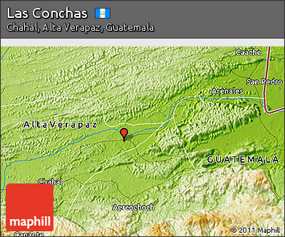 Physical 3D Map of Las Conchas