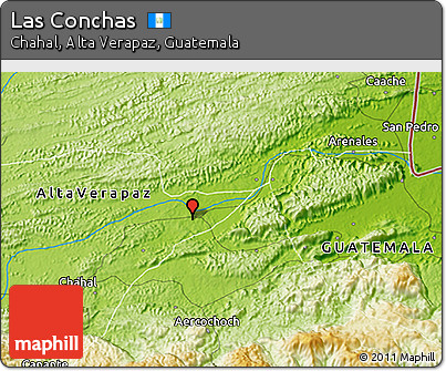 Physical 3D Map of Las Conchas