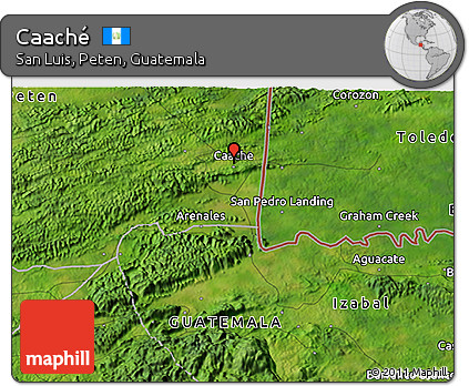Satellite 3D Map of Caaché