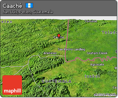 Satellite 3D Map of Caaché