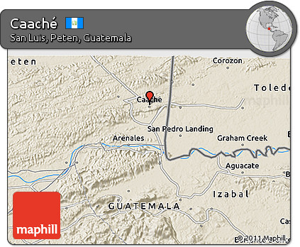 Shaded Relief 3D Map of Caaché