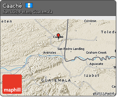 Shaded Relief 3D Map of Caaché