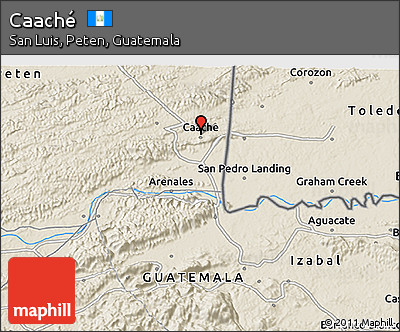 Shaded Relief 3D Map of Caaché