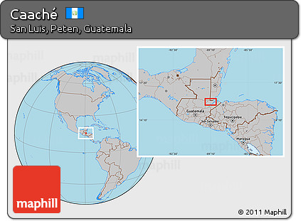 Gray Location Map of Caaché